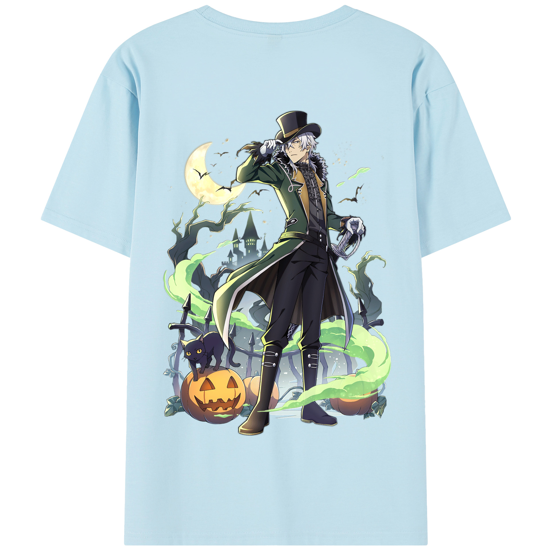 （画像用） 文豪ストレイドッグス Bungo Stray Dogs 綿100％半袖Tシャツ（背面プリント）